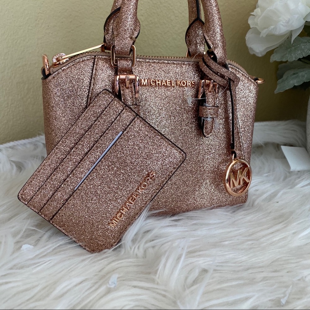 Bundle Michael Kors glitter mini Xbody & ID card - Picture 3 of 13
